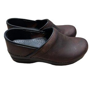 Dansko Women's Size 8.5 Euro 39 Leather Professional Clog Antique Brown